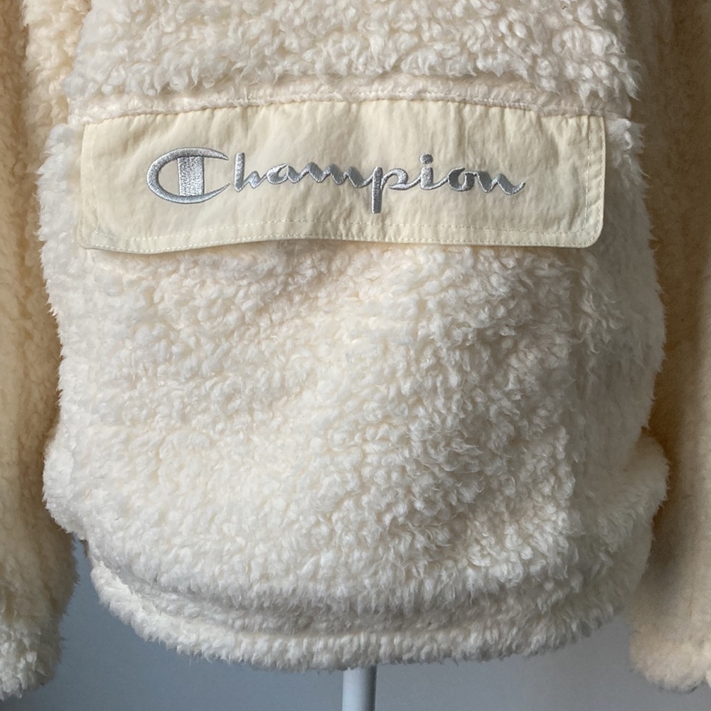 Champion White Hooded Sherpa with Kangaroo Pouch - Picture 3 of 8